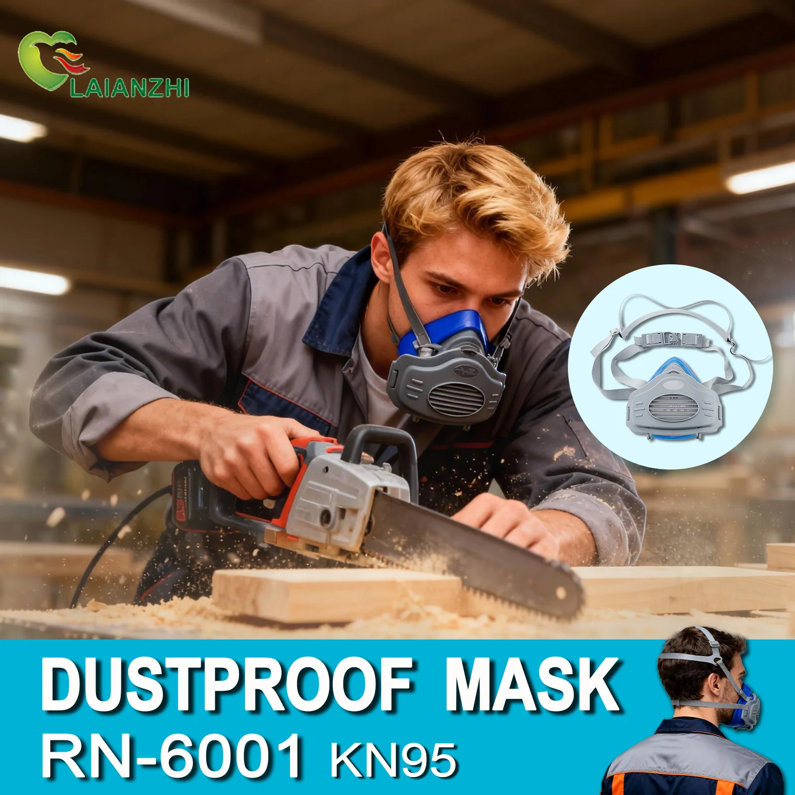 Máscara de silicona LAIANZHI a - Dust Mask Construction reseña y precio